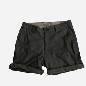 O'Neill Men's Charcoal Flat Front Shorts